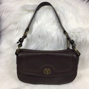 Coach Chelsea small dk brown leather handbag